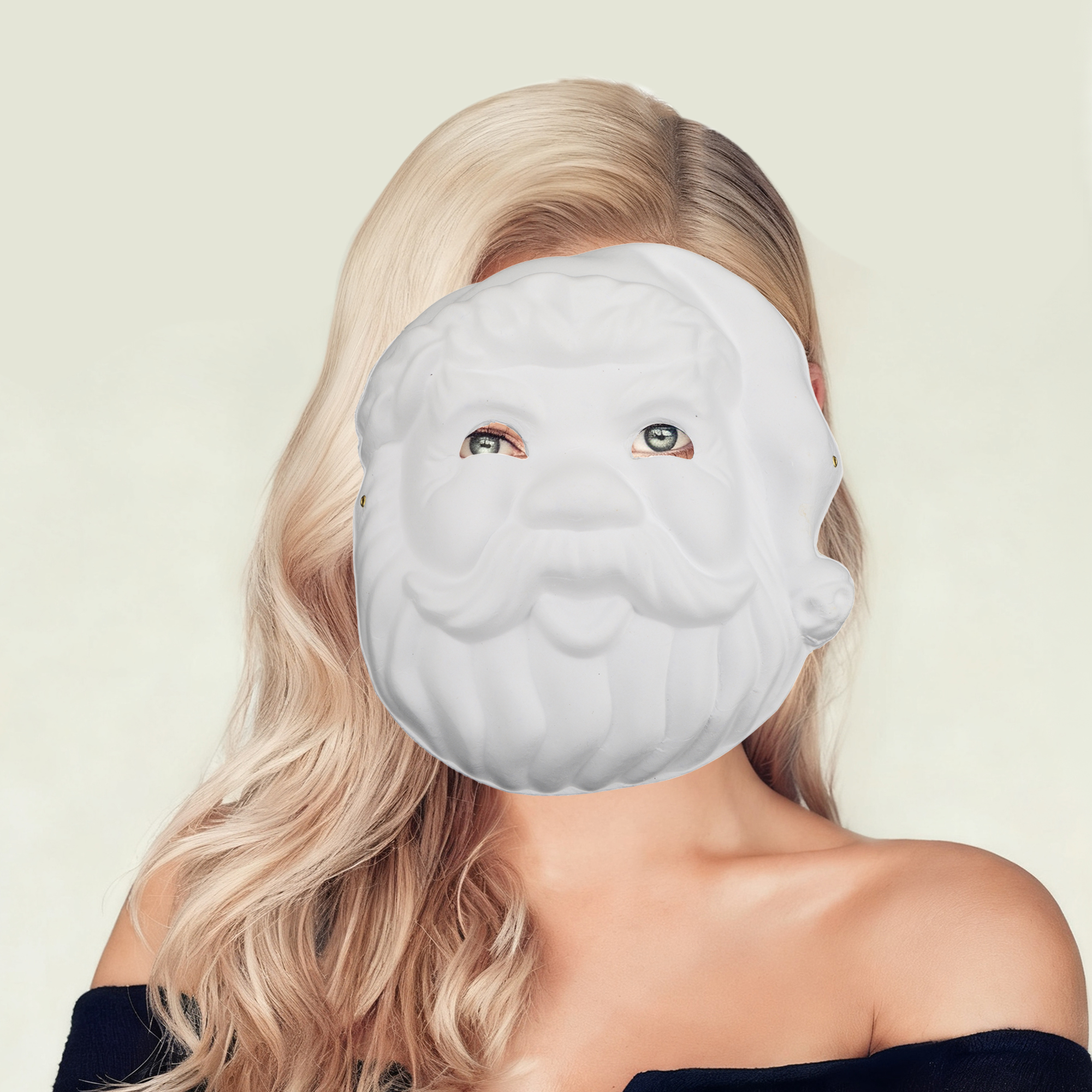 Unique Bargains 1 Pack Elegant Hand-Painted Party Mask White Pattern 7