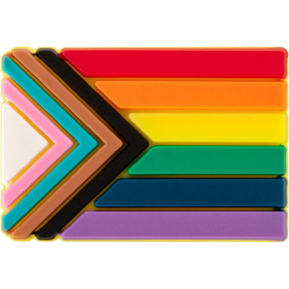 shiyou-New Quasar Progress Pride Flag Silicone Pin, LGBTQ Inclusion
