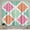 Burnt Orange Pink and Green, variant on Ambesonne Memphis Art Kitchen Curtains, Retro Triangles Zigzags, 55"x30", Aqua Yellow and Hot Pink
