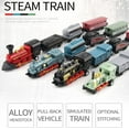 Mini Train Toy DieCast Pull Back Steam Train Model Set Assorted Styles