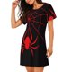 thumbnail image 2 of Disketp Red Spider para Camisón Corto de Manga Corta para Mujeres, Camisón Cómodo con Escote Redondo, Bonito y Confortable, 2 of 6