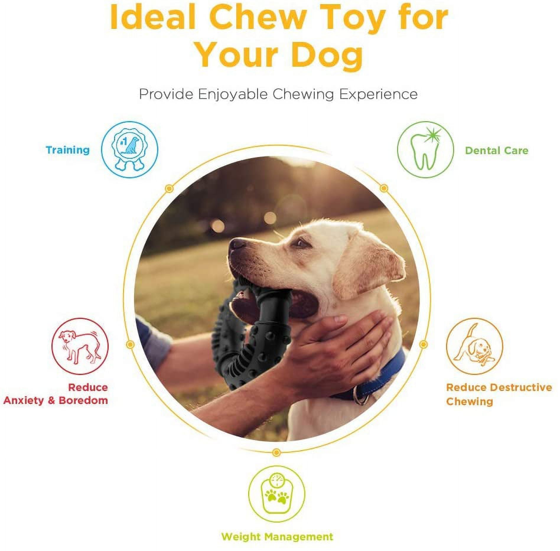 Dog Toys For Aggressive Chewers, Puppy Teething Chew Toys, Upgraded  Indestructible Tough Durable Dog Chew Toy For Medium Large Dogs (hs)