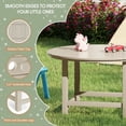 thumbnail image 6 of WestinTrends Malibu Kids 5-Piece HDPE Outdoor Patio Round Dining Table and Chairs Set, Sand, 6 of 15