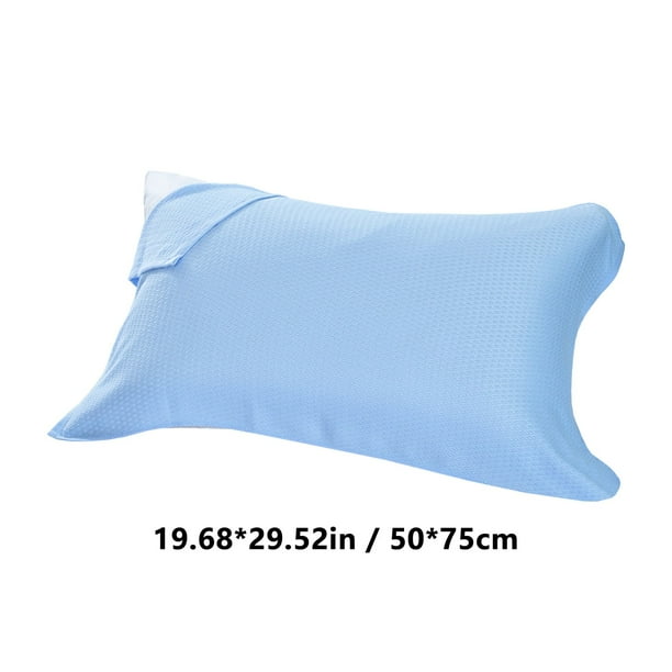 Funda de almohada de fibra de verano con tacto fresco, de punto de algodón, natural, para cama, para el cuidado del cabello, de seda.