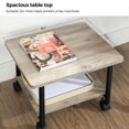 thumbnail image 4 of VASAGLE Industrial Under Desk Printer Stand, 2-Tier Mobile Machine Cart with Shelf, Heavy Duty Storage Rack for Office and Home, Greige and Black UOPS002B02, 4 of 4