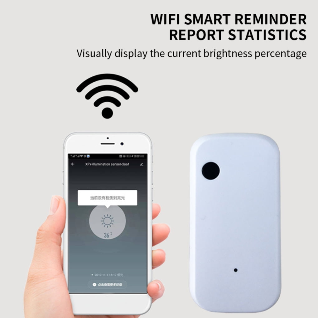 Tuya WiFi Light WiFi Smart Illumination Sensor WiFi Light Detector Tuya APP Control for Bedroom Living Room - YY.Home - Walmart.com