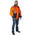 thumbnail image 3 of Cordova J300-L Reptyle Type R, Class III, Orange 3-In-1 Bomber Jacket, PU Coated Polyester Shell, Zip-Out Fleece Jacket, Concealed/Detachable Hood, Large, 3 of 3