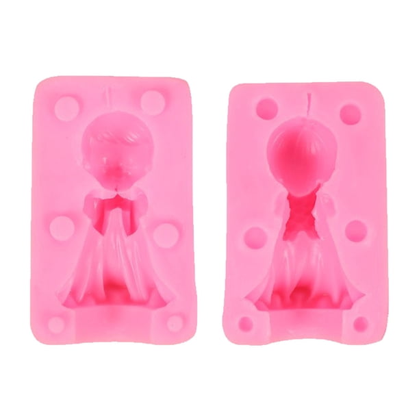 Injueey Molde de silicona para Fondant, antiadherente Irregular, bonitos dibujos animados DIY, velas perfumadas de caramelo, artesanías, molde, Cocina y Comedor Chico Injueey HA078890-01