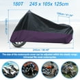 thumbnail image 4 of Housse de Moto REGALWOVEN Housse de Moto Universelle Scooter Imperméable Protection Extérieure 180T TG Noir Violet, 4 of 7