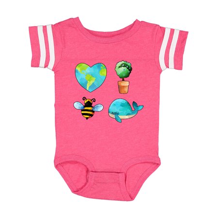 

Inktastic Earth Day Plant a Tree Save the Bees Save the Seas Love Your Mother Gift Baby Boy or Baby Girl Bodysuit