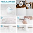 thumbnail image 4 of No Hook Shower Curtain, Yellow Beige Boho Shower Curtains for Bathroom with See Through Top Window, Geometric Vintage Abstract Art Ethnic Waterproof & Washable Bath Curtain 60"x72", 4 of 9