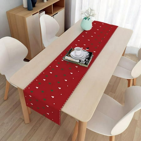 

Autmor Christmas Table Runner Red and Black Buffalo Plaid Table Runners with Red Truck and Swedish Gnomes Reversible Buffalo Check Table Runner for Christmas Holiday Table Decorations
