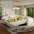 thumbnail image 3 of LLappuil Sectional Sofa, Pull Out Sofa Bed King Size, 5 Seat Chenille Sofa Couch Convertible Sleeper Sofa Bed for Living Room Beige, 3 of 9