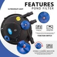 thumbnail image 6 of SPECSTAR Pressurized Biological Pond Filter, 1840GPH Suitable for Koi Ponds up to 1000 Gallons or Ornamental Ponds up to 2100 Gallons, 6 of 8