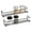 Black, variant on Mimifly 2-Pack Spice Rack Organizer, Wall Mount Hanging Spice Shelves with No-Drill Adhesive and Screws, Chrome Finish