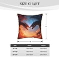 thumbnail image 2 of KLL Red And Blue Fire Cloud Dragon Decorative Throw Pillow Covers Velvet Soft for Couch Sofa Bedroom Living Room Outdoor (No pillow core)- 18"x18", 2 of 5