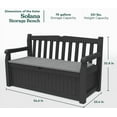 thumbnail image 2 of 70 Gallon Storage Bench Deck Box for Patio Furniture, Front Porch Decor and Outdoor Seating – Perfect to Store Garden Tools and Pool Toys, Grey, 2 of 5