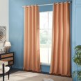 thumbnail image 5 of Deco Window Polyester Blackout curtains 9 feet long set of 2, Room Darkening ( Eyelet,Peach, 9FT ) Curtains for Bedroom and Living Room, 5 of 8