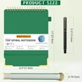 thumbnail image 3 of WWS-Top Spiral Notebook, A4 Hardcover Top Bound Steno Pads, 240 Pages 100gsm College Ruled Left Handed Notebook Journal for Work, School, Meeting Writing - Green, 8.5" x 11", 3 of 4