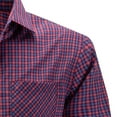 thumbnail image 5 of Fnnxeal Men's Plus Size Red Plaid Shirt - Long Sleeve Button Down with Chest Pocket, Cotton Rayon Spandex Blend, Stretchy Breathable, Classic Fit for Casual Work, Size 2XL, 5 of 5