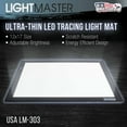 thumbnail image 2 of Lightmaster 12" x 17" A3 Light Box 12V Ultra-Thin Profile 110V AC Power Adapter, 2 of 7