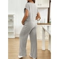 thumbnail image 3 of DOKOTOO Women's Maternity Sets 2 Piece Sets Ribbed Knit Short Sleeve Outfit Maternity Lounge Wear Soft Pregnant Pajamas Plus Size Sweatsuits Sets, 3 of 8