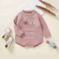 thumbnail image 2 of Vedolay Baby Girls Bodysuits 2023 Baby Kids Girls Boys Long Sleeve Bodysuits Pink,80, 2 of 5