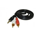 thumbnail image 2 of HQRP 3.5mm Jack to 2 RCA Plugs Audio Y Cable Splitter for Connecting Media Players To Stereo Receiver Or Speakers, 5 feet Stereo Cord, 2 of 7
