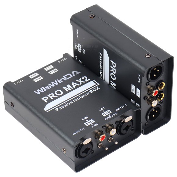 Eliminador de zumbido de audio WisWinDa Pro Max2 de 2 canales, pasivo