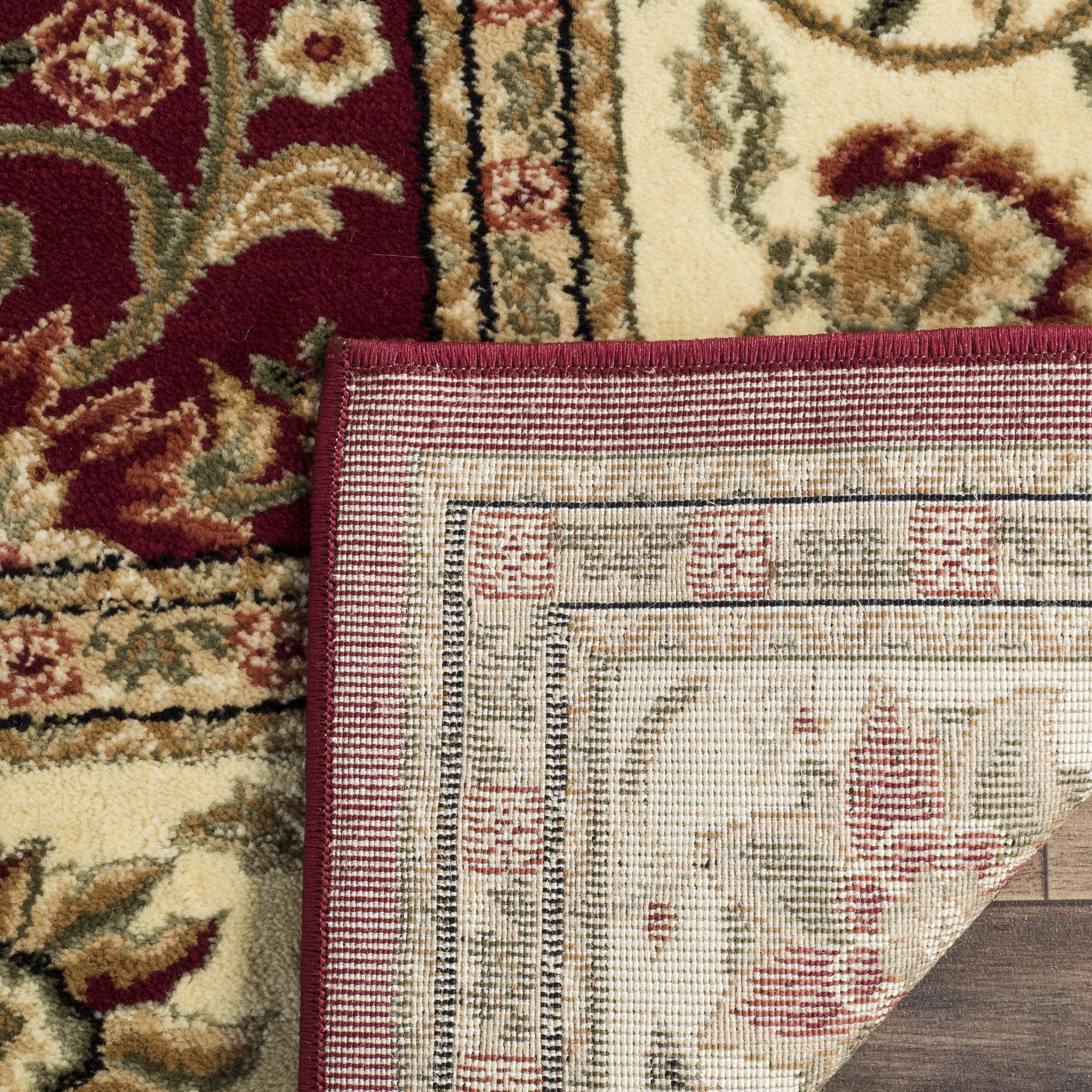 Safavieh Lyndhurst Victoria Floral Area Rug, Red/Ivory, 4' x 4' Square