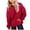 Red, variant on Towmus Long Sleeve Tops for Girls 1-14 Kids Solid Hoodies Fall Fashion Casual Hooded Sweatshirts Loose Comfy Trendy Pullover Tops with Pockets