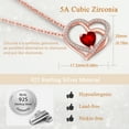 thumbnail image 3 of MISUMOR Heart Necklaces for Women, 925 Sterling Silver Necklace with Birthstone Pendant, Jewelry Gifts for Women, Wife, Girlfriend, Mom on Christmas Valentine's Day Mothers' Day, 3 of 4