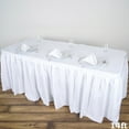 thumbnail image 2 of BalsaCircle 14 feet x 29" Polyester Banquet Table Skirt White, 2 of 5