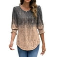 thumbnail image 4 of Fantaslook Blouses for Women Dressy Casual 3/4 Length Sleeve Womens Tops with Smocked Cuffs Fashion Shirts, 4 of 8