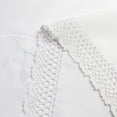 thumbnail image 5 of ZHH E-COMMERCE Lace Valance Kitchen Curtain Semi Sheer White Cafe Net Yarn Embroidery Leaves Short Valance Beautiful Window Decor 12-inch by 47-inch, White, 5 of 7