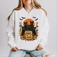 thumbnail image 5 of Black Cats Pumpkin Vintage - Womens Lightweight Garment Dyed Sweatshirt, 5 of 9