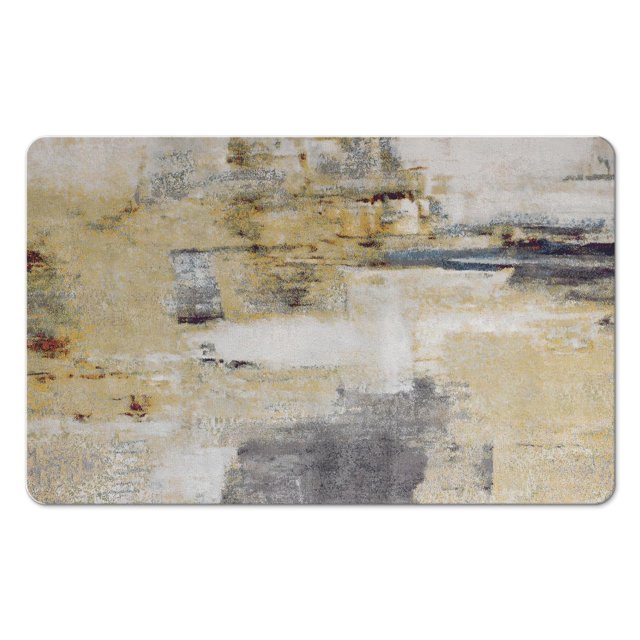 Step into Comfort with our Modern Abstract Gray Runner Rug: Non-Slip, Low Pile, 20x32 inch Soft Rug, Machine Washable - Perfect Addition for Bathroom, Kitchen, Bedroom
