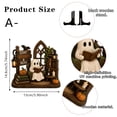 thumbnail image 3 of PoyoKee Ghost Reading Halloween Decorations, Ghost Reading Book Shelf Decor Spooky & Cute Stuff, Wooden Halloween Decor for Indoor Bedroom Fireplace, 3 of 8
