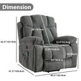 thumbnail image 5 of Prelife Ultra-Comfort Power Lift Recliner: Luxurious Elderly Big Man Chair with Heat & Massage, Sturdy Fabric, Side Pockets, and Hidden Cup Holders,Drak Grey, 5 of 6