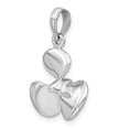 thumbnail image 4 of FB Jewels 14K White Gold White 3D Three Blade Propeller with Center Bead High Polish Pendant, 4 of 5