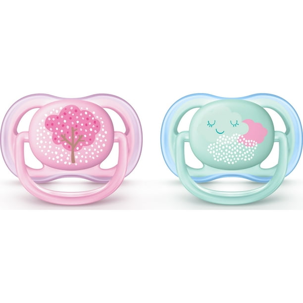 Philips Avent Ultra Air Pacifier, 06 months, pink fashion decos, 2