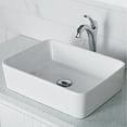 thumbnail image 3 of KRAUS Elavo™ 19-inch Modern Rectangular White Porcelain Ceramic Bathroom Vessel Sink and Arlo™ Faucet Combo Set with Pop-Up Drain, Chrome Finish, 3 of 7
