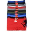 thumbnail image 2 of Junior Boy Seamless Boxer Briefs, Boyshorts Panty, Wolf-Solid Multi Colors, One Size, 6-Pack, 2 of 8