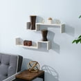 thumbnail image 4 of Danya B S Shape Wall Mount Floating Shelf - Set of 2 Shelves in White, 4 of 5