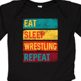thumbnail image 4 of Inktastic Eat Sleep Wrestling Repeat Boys or Girls Long Sleeve Baby Bodysuit, 4 of 5