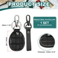 thumbnail image 2 of Uxcell Leather Key Fob Protector with Clip for Car Keys and Office Use Black, 2 of 7