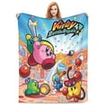 thumbnail image 2 of Kirby Blanket Super Soft Cozy Throw Blanket Fuzzy Comfy Flannel Blanket Warm Plush Blankets For Couch, Sofa, Bed 60"X50", 2 of 6