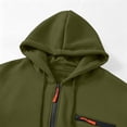 thumbnail image 6 of Men's Hooded Sweatshirt With Zipper Solid Long Sleeved Cardigan Casual Fashionable Coats, 6 of 8