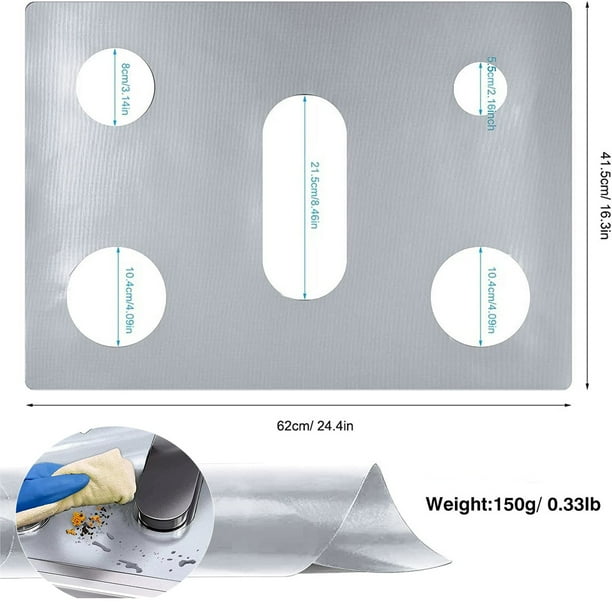 Gas Stove Burner Covers 2 Pack 0.2mm Double Thickness Reusable Gas