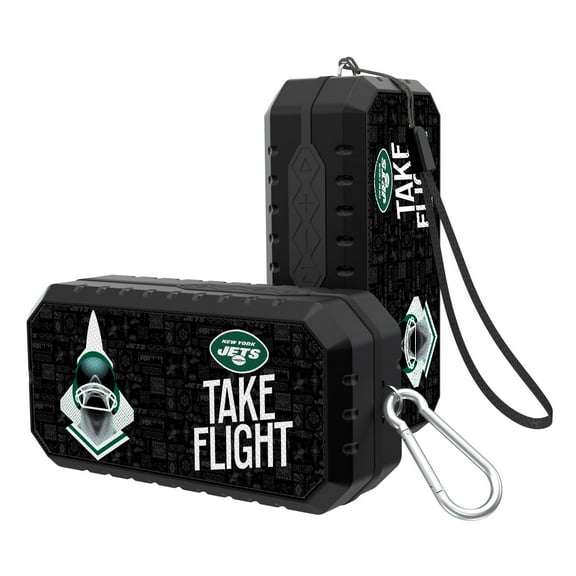 Keyscaper Black New York Jets Water Resistant Bluetooth Speaker